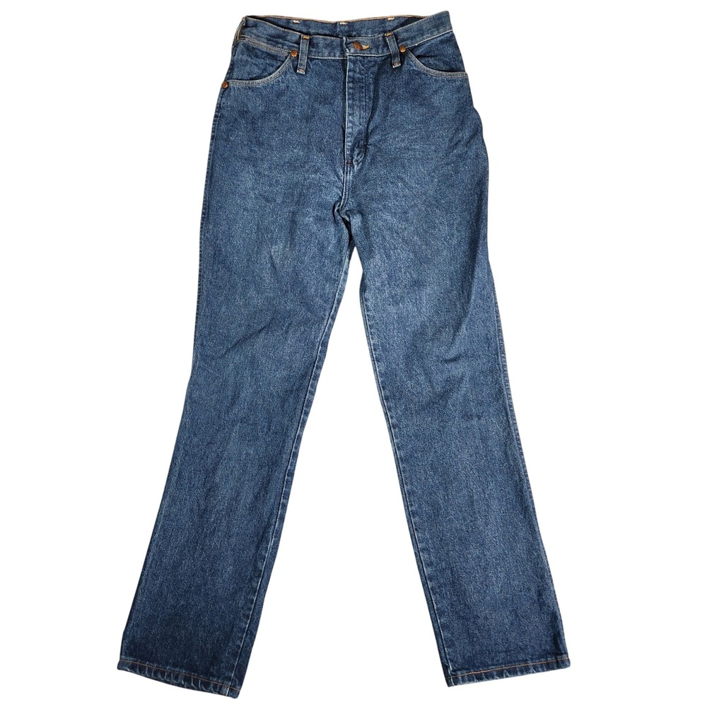 Vintage Wrangler Jeans Women's 12X32 Blue Denim High Rise Straight Leg 13MWZMR‎
